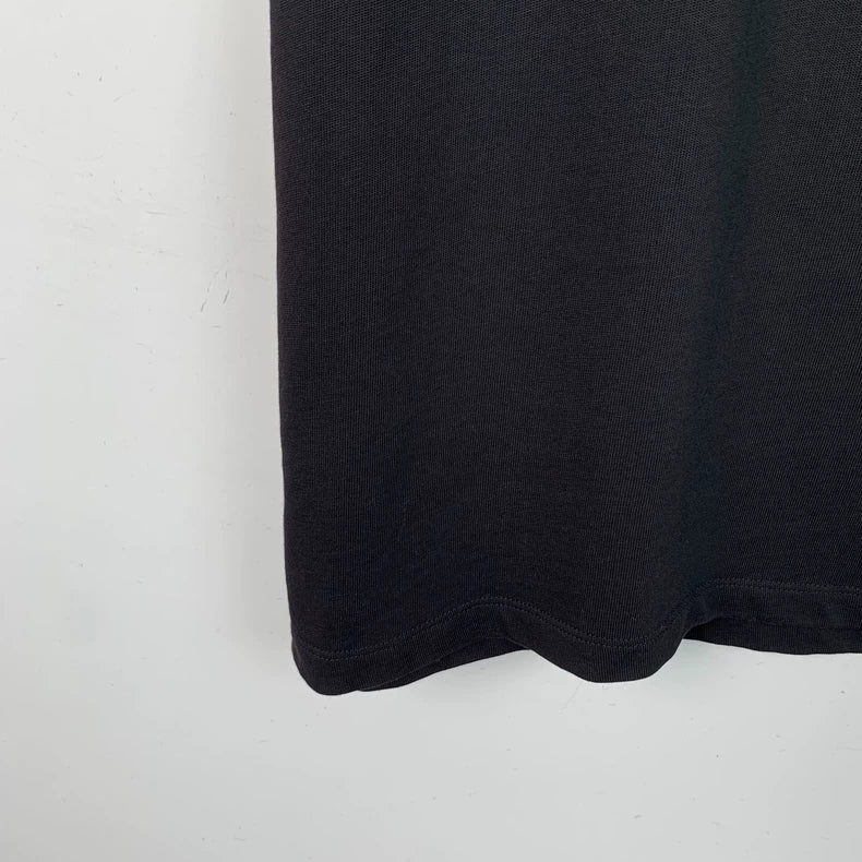Black Logo Cotton Short Sleeve T-Shirt