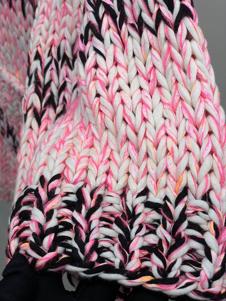 Chanel Pink Boucle Knit Cardigan