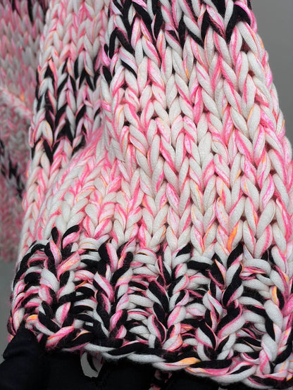 Chanel Pink Boucle Knit Cardigan