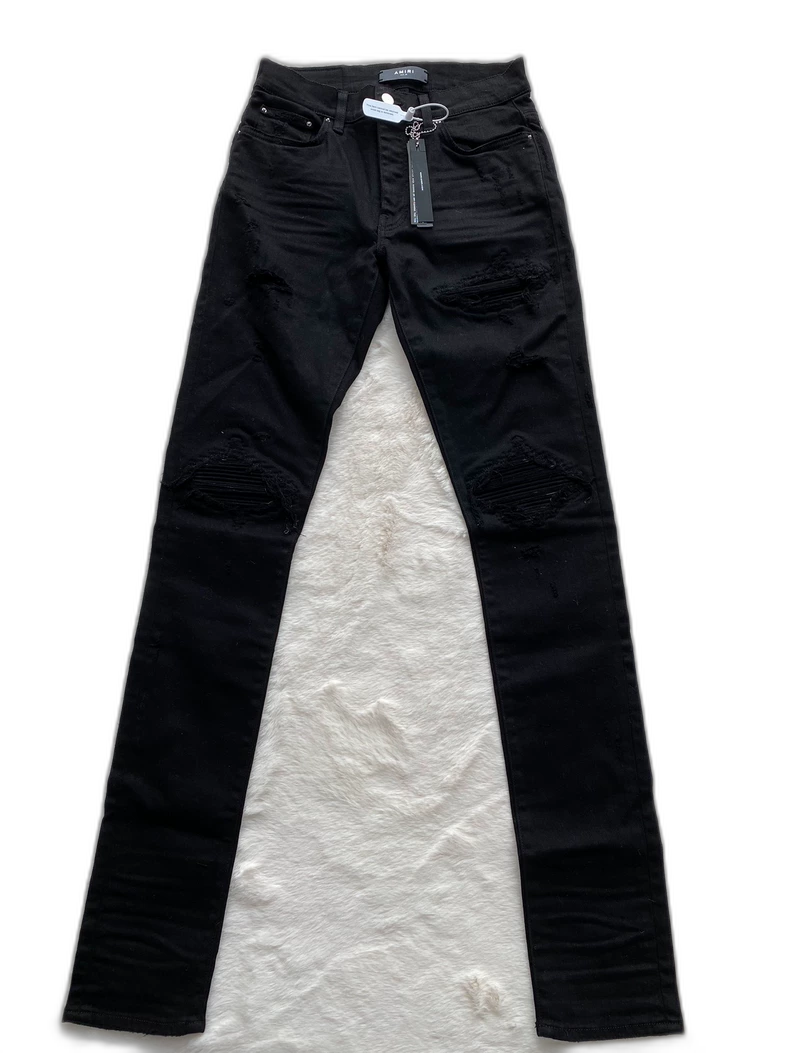 Amiri Black Suede MX1 Denim Pants