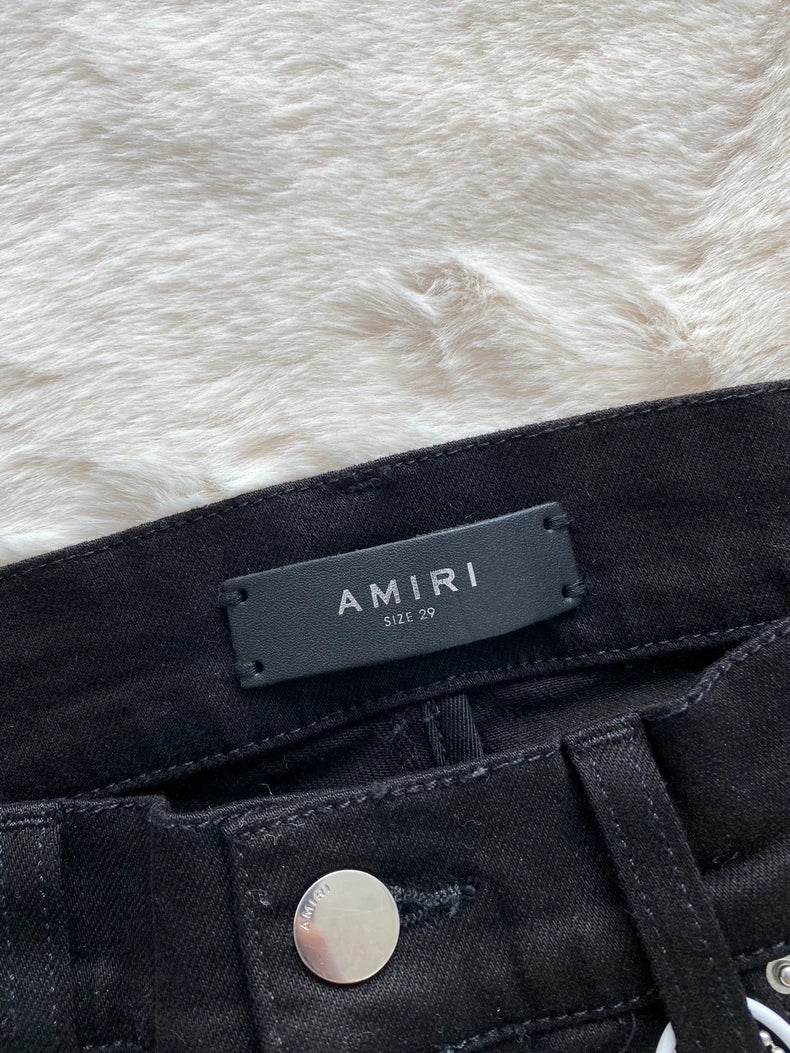 Amiri Black Suede MX1 Denim Pants