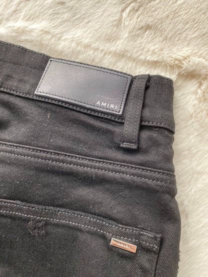 Amiri Black Suede MX1 Denim Pants