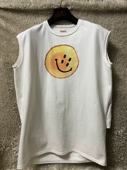 Kapital Smiley Face Short Sleeve T-Shirt-yf