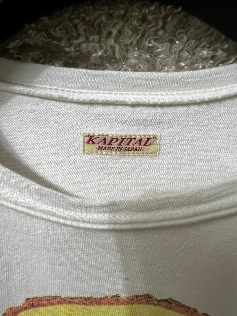 Kapital Smiley Face Short Sleeve T-Shirt-yf