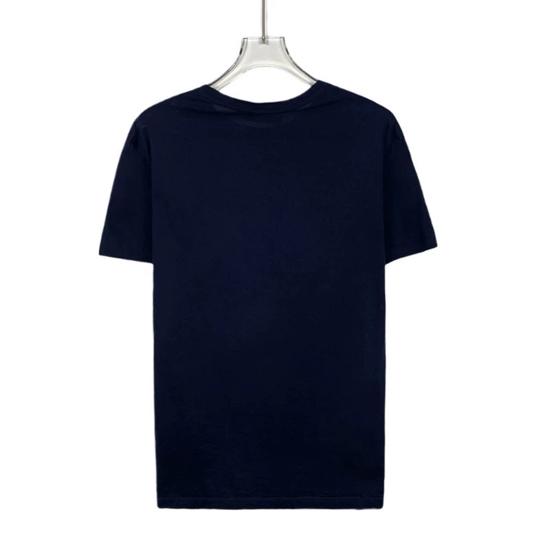 Prada Cotton Logo Tee in Dark Blue