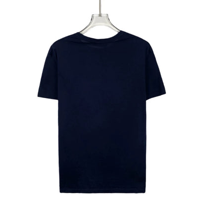 Prada Cotton Logo Tee in Dark Blue