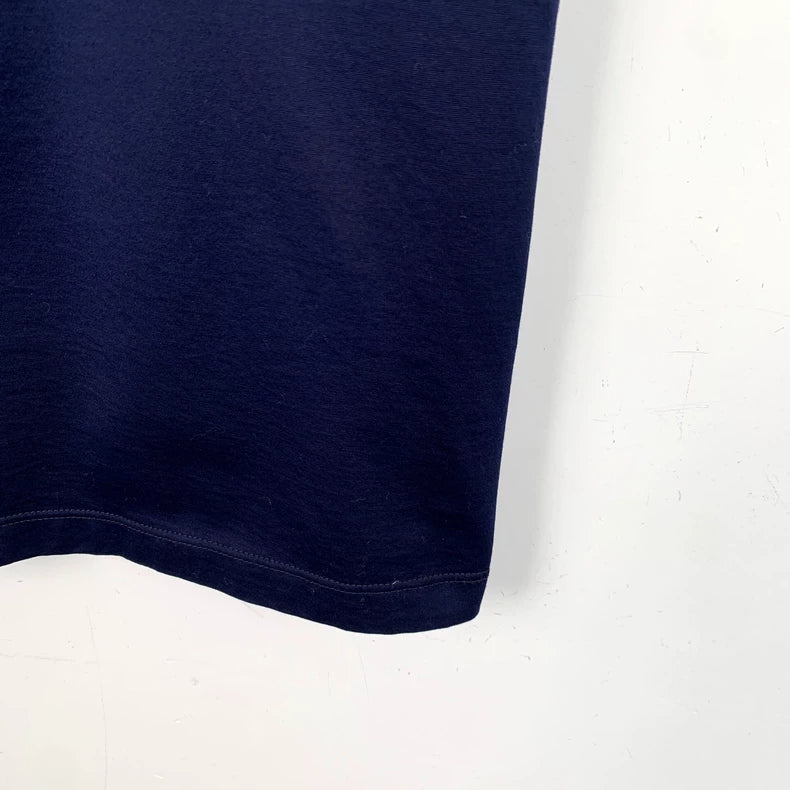 Prada Cotton Logo Tee in Dark Blue