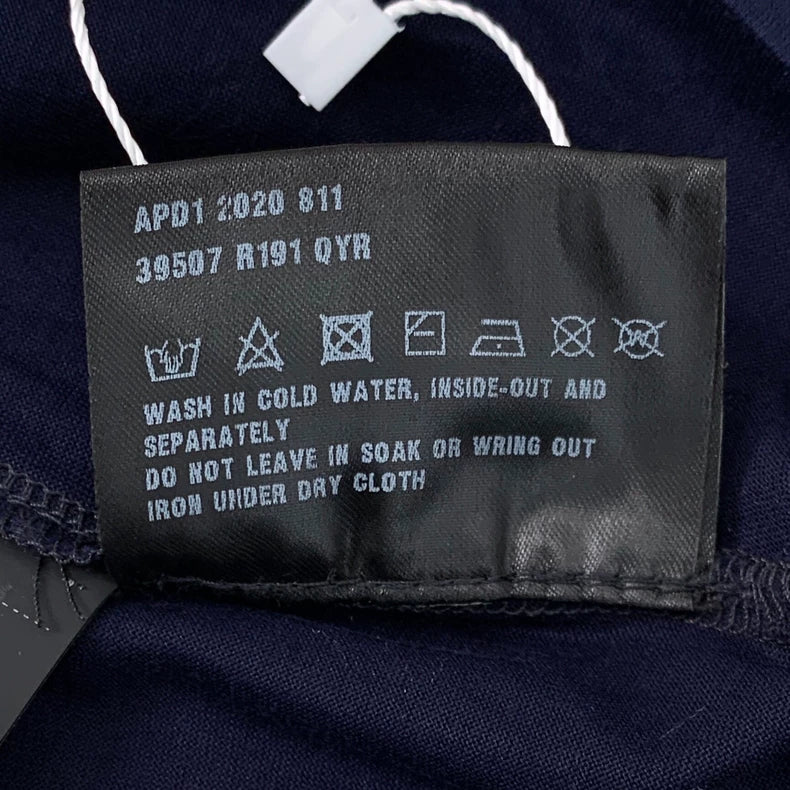 Prada Cotton Logo Tee in Dark Blue