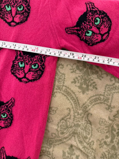 Gucci Cat Pattern Knit Wool Sweater