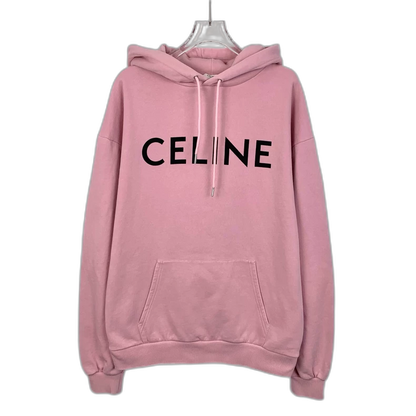 Pink Logo Print Hoodie from Celine