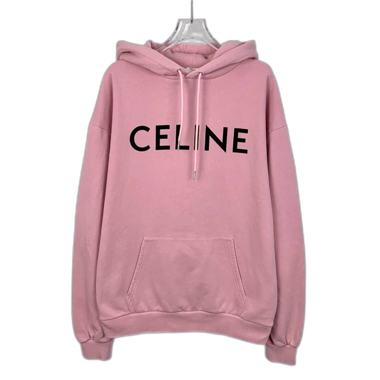 Pink Logo Print Hoodie from Celine