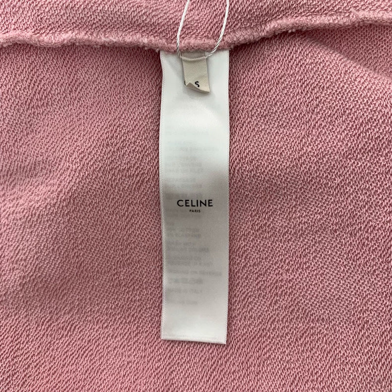Pink Logo Print Hoodie from Celine