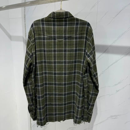YSL SLP Checked Flannel Button-Up Shirt