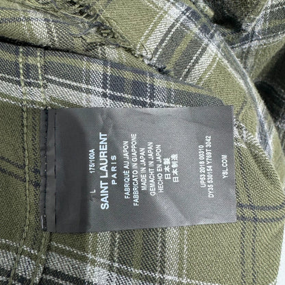 YSL SLP Checked Flannel Button-Up Shirt