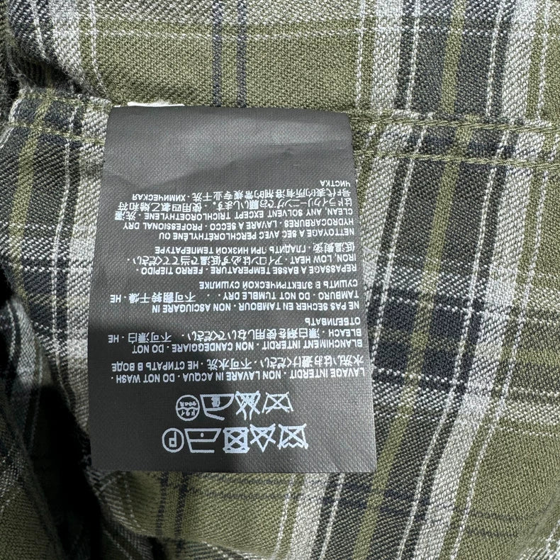 YSL SLP Checked Flannel Button-Up Shirt