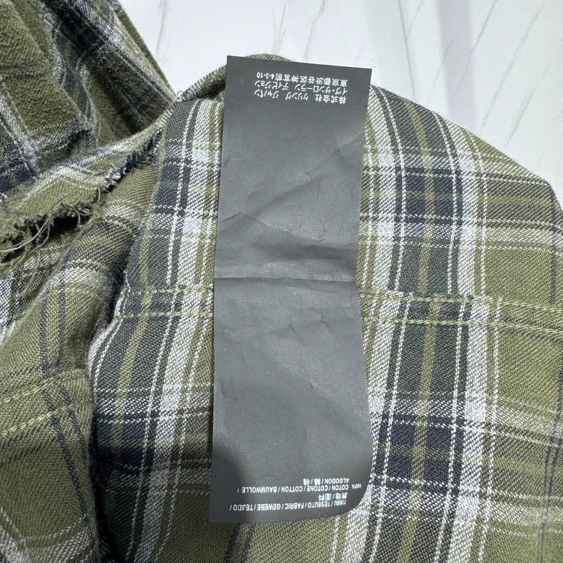 YSL SLP Checked Flannel Button-Up Shirt