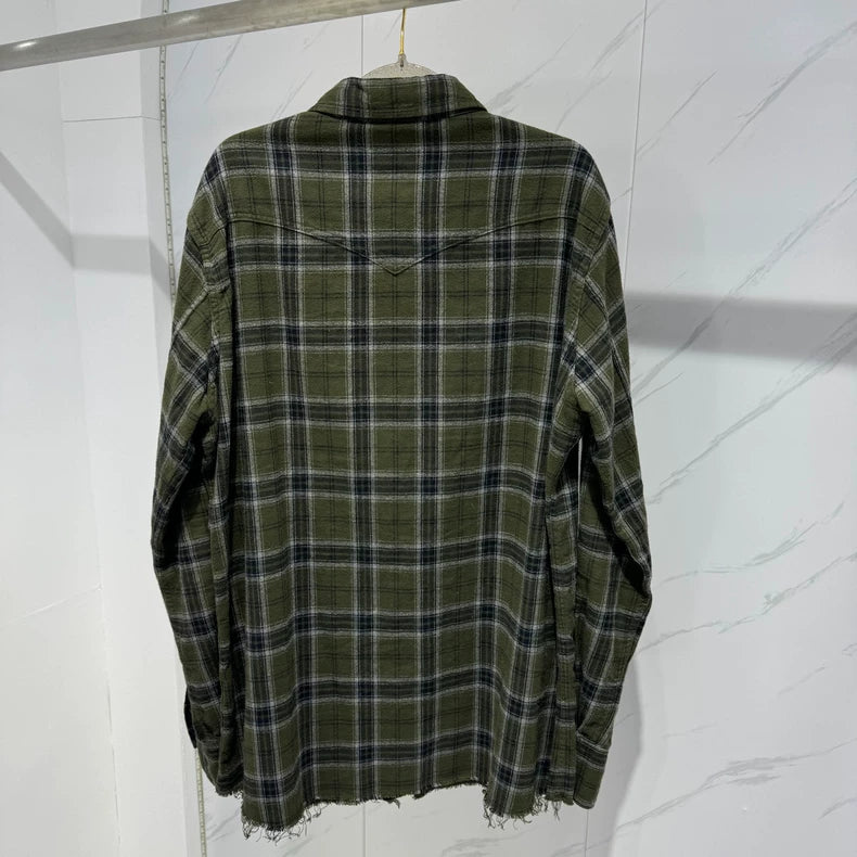 Saint Laurent SLP Plaid Flannel Shirt