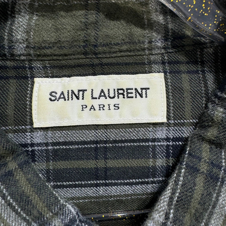 Saint Laurent SLP Plaid Flannel Shirt