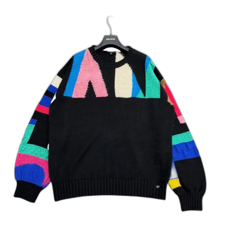 Geometry Pattern Knitted Sweater from Chanel-zp