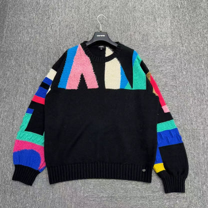 Geometry Pattern Knitted Sweater from Chanel-zp