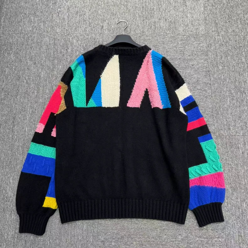 Geometry Pattern Knitted Sweater from Chanel-zp