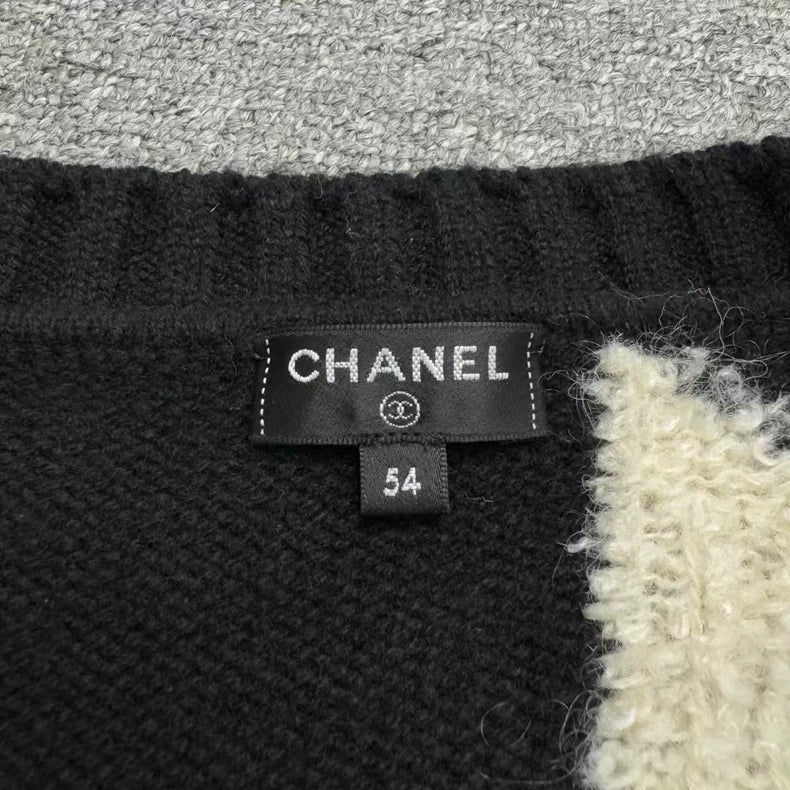 Geometry Pattern Knitted Sweater from Chanel-zp