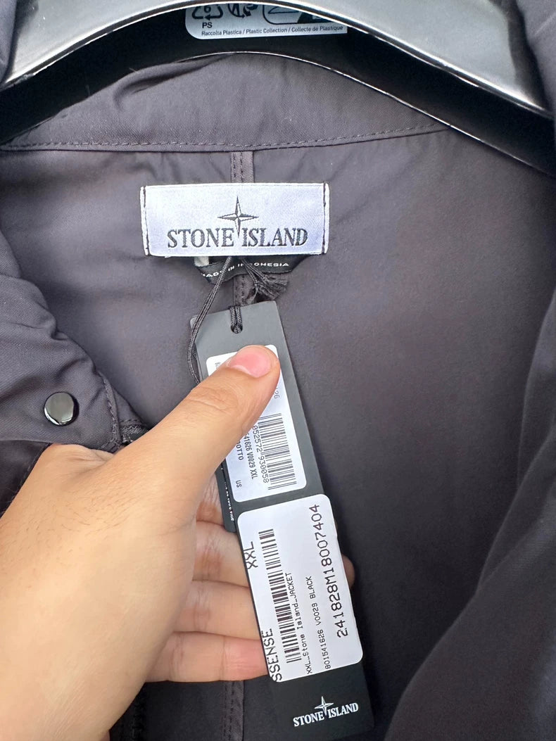 Black Stone Island Zip Jacket