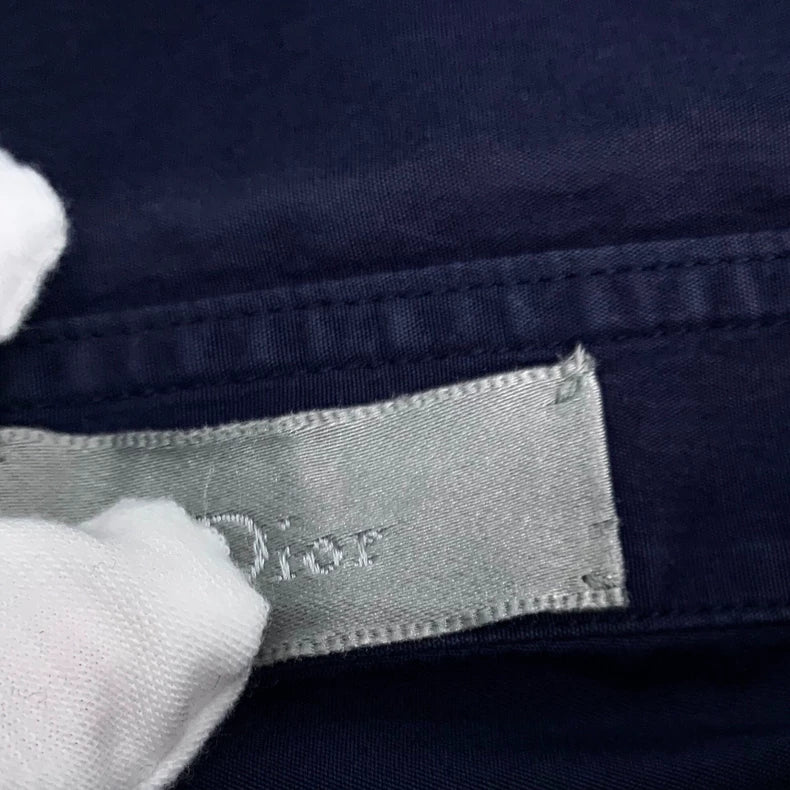 Dior Blue Long Sleeve Embroidered Shirt