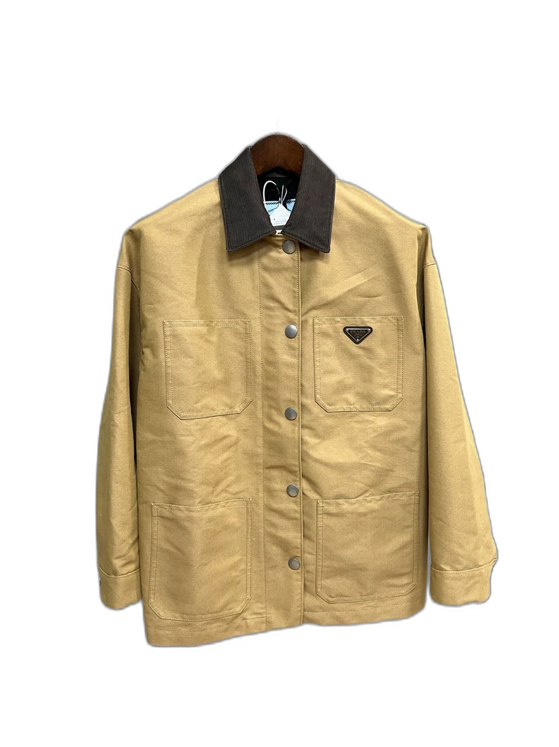 Prada Beige Canvas Collar Jacket