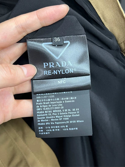 Prada Beige Canvas Collar Jacket