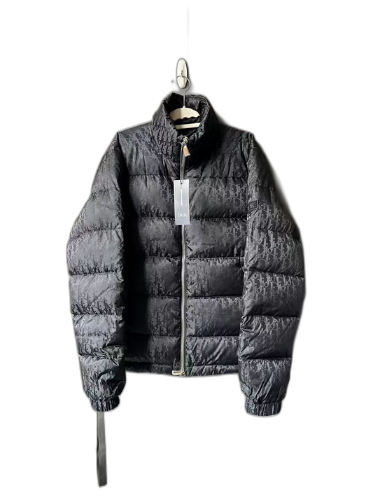 Dior Black Puffer Jacket with Logo Print