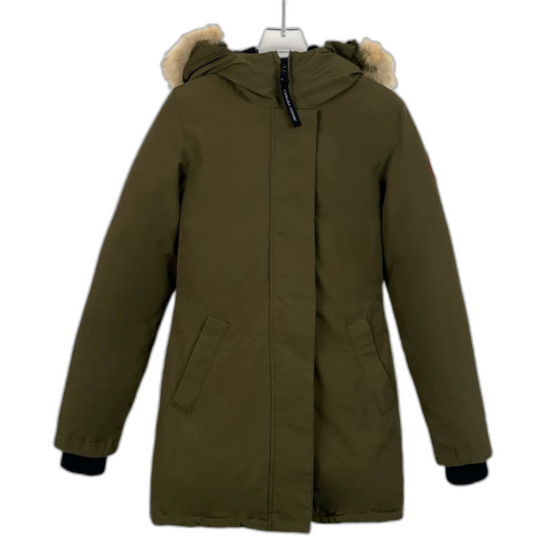 Canada Goose Parka with Hood in Olive Green