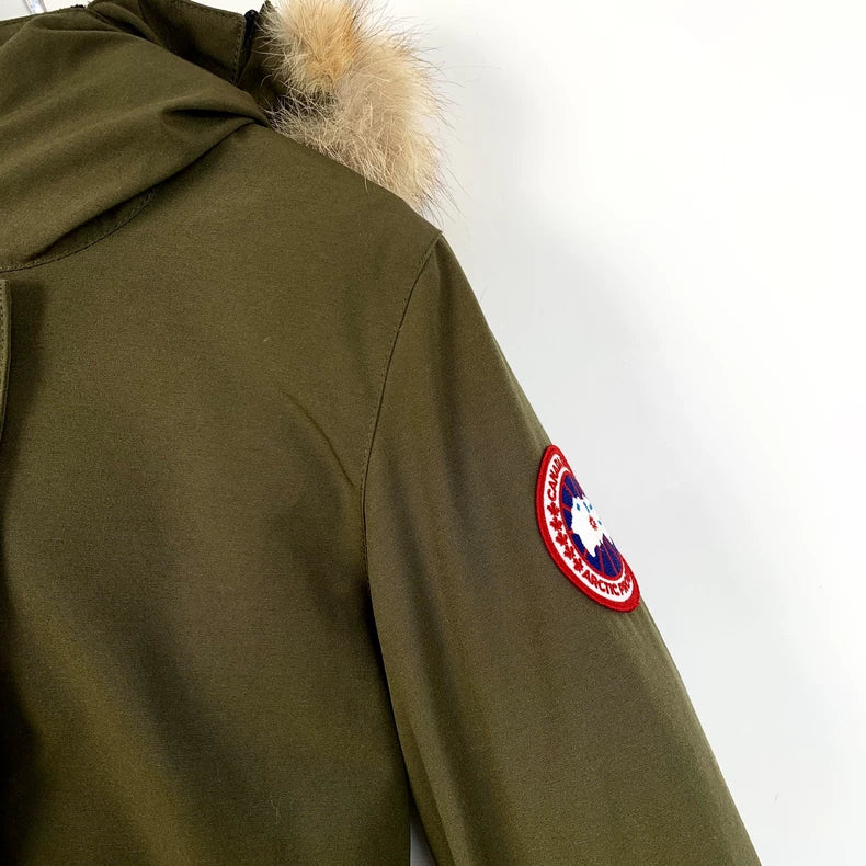 Canada Goose Parka with Hood in Olive Green