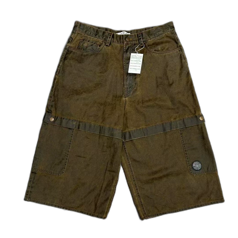 Acne Studios Distressed Mud-Dyed Shorts