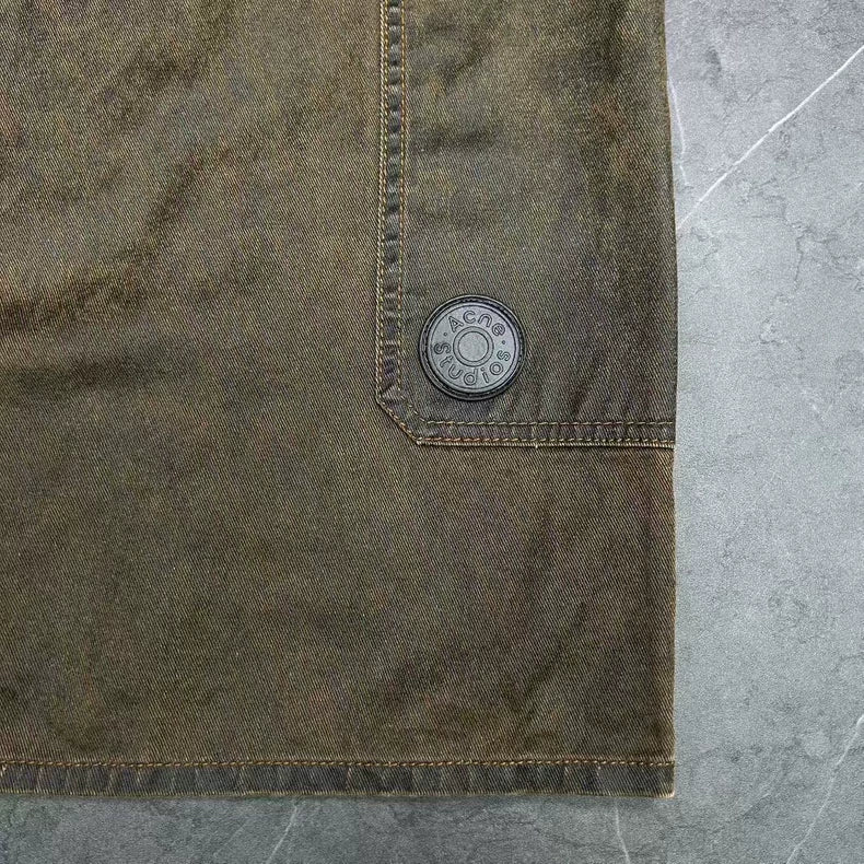 Acne Studios Distressed Mud-Dyed Shorts