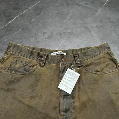 Acne Studios Distressed Mud-Dyed Shorts