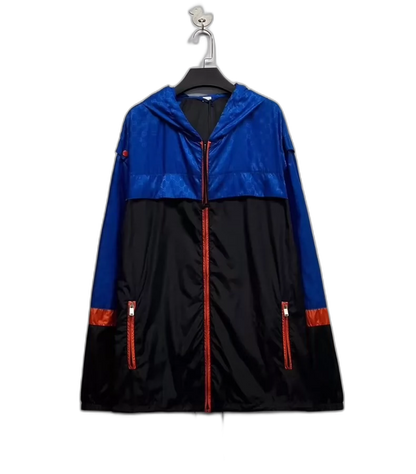 Gucci Blue Black Logo Zip Up Jacket