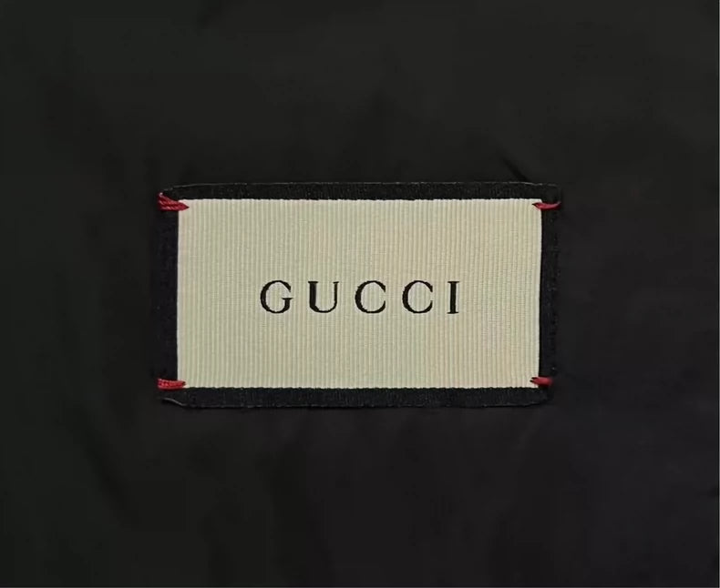 Gucci Blue Black Logo Zip Up Jacket