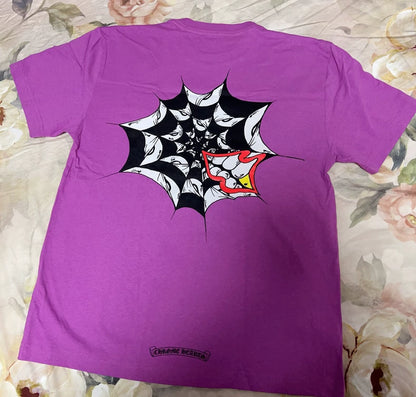 Chrome Hearts Purple Short Sleeve T-Shirt