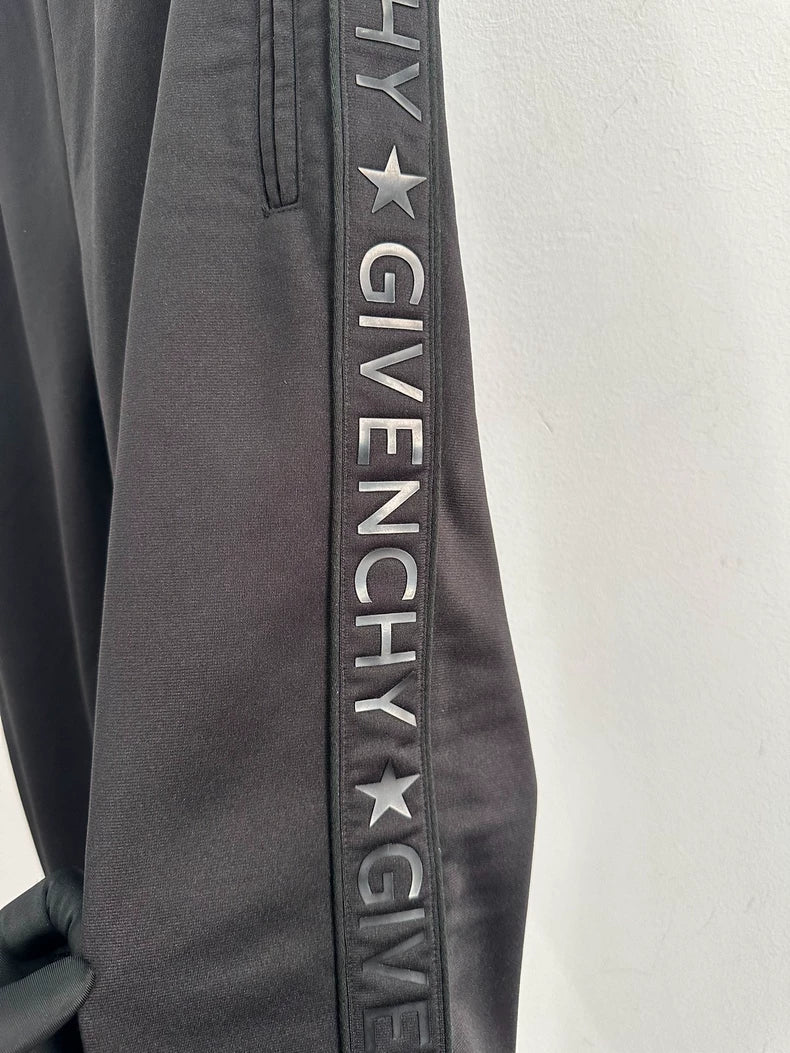 Givenchy Black Logo Side Sports Pants