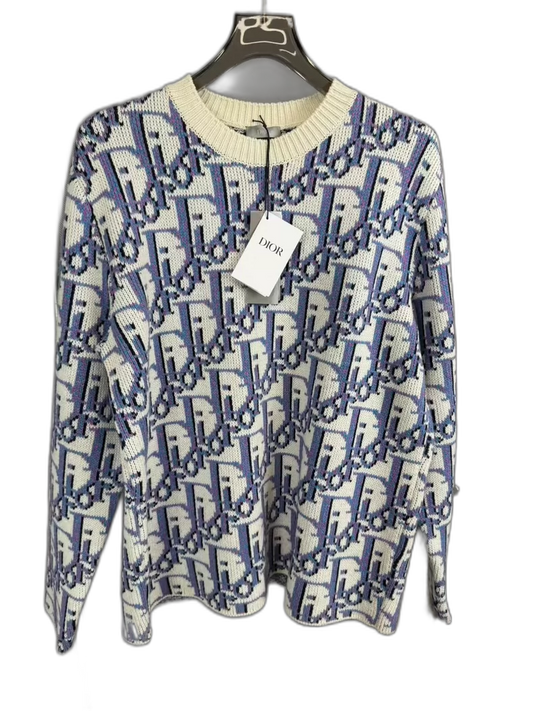 Dior x Stussy Purple Logo Knit Sweater