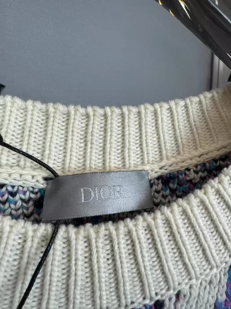 Dior x Stussy Purple Logo Knit Sweater
