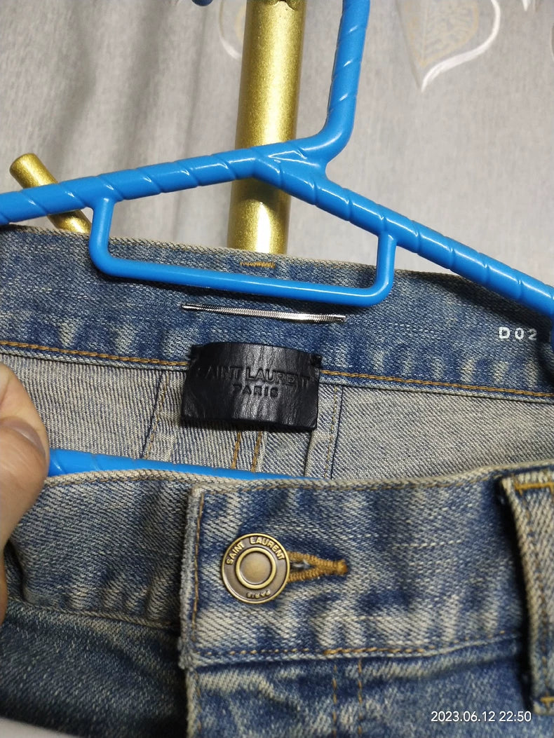 Saint Laurent Distressed Denim Jeans