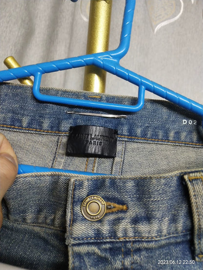 Saint Laurent Distressed Denim Jeans