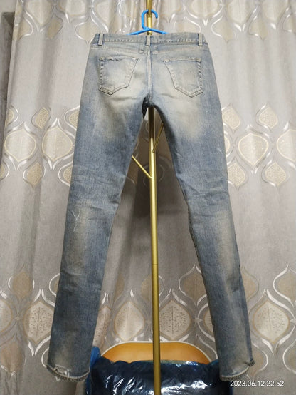Saint Laurent Distressed Denim Jeans