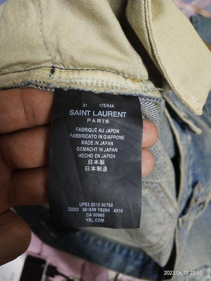 Saint Laurent Distressed Denim Jeans