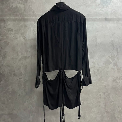 Black Deconstructed Long Sleeve Shirt by Loewe