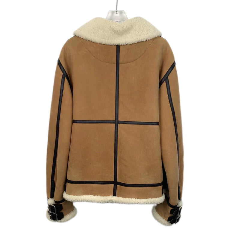 Loewe Brown Leather Zip Jacket