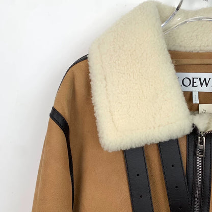Loewe Brown Leather Zip Jacket