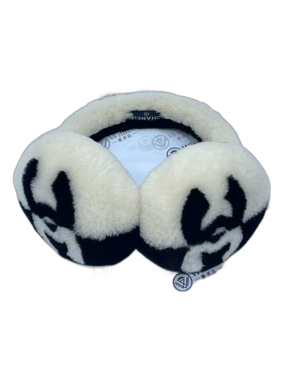 Chanel Black and White Earmuffs